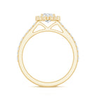 Classic Moissanite Halo Engagement Ring D-VS1 - Rosec Jewels