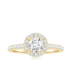 Classic Moissanite Halo Engagement Ring D-VS1 - Rosec Jewels