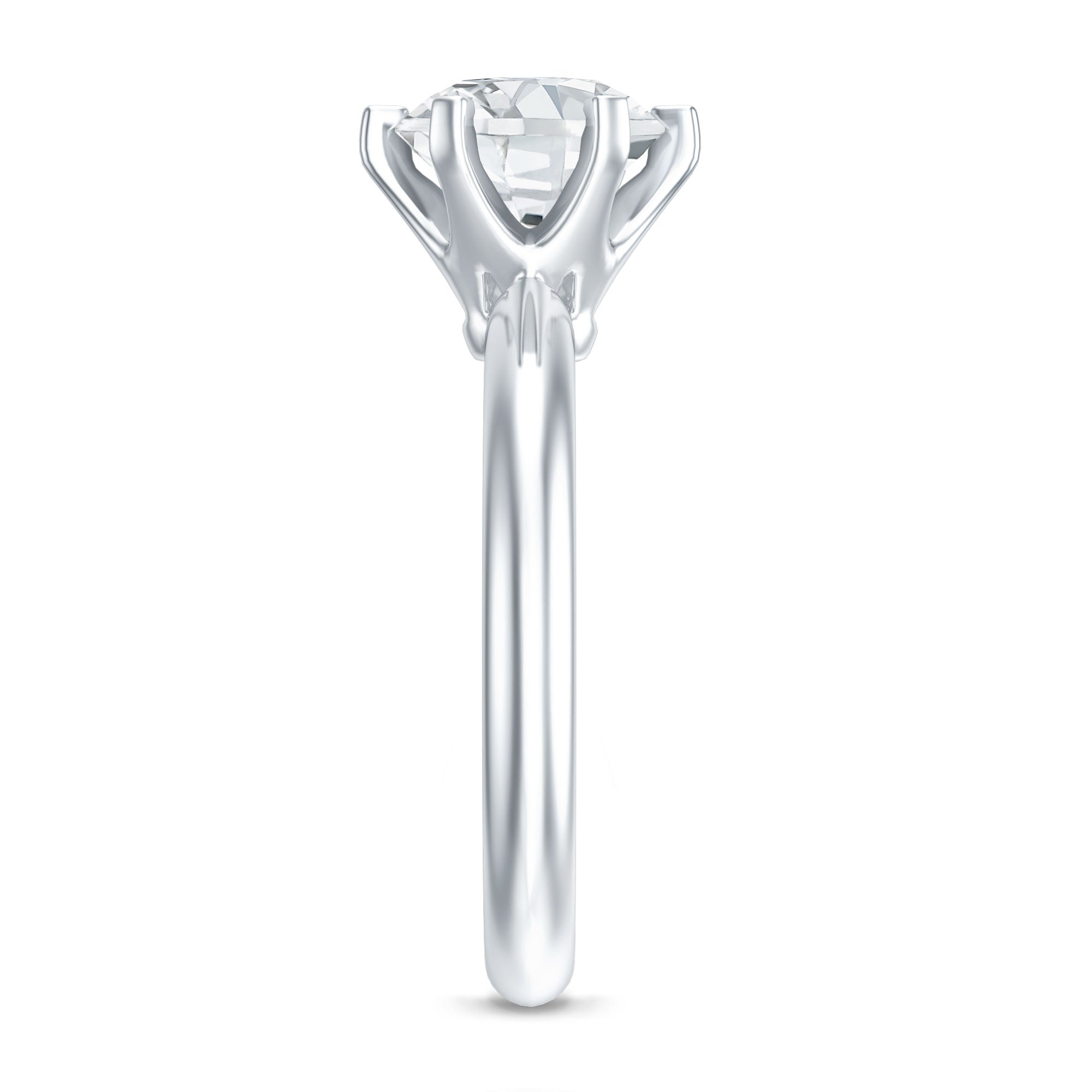 2 CT Moissanite Solitaire Engagement Ring in 6 Prongs D-VS1 - Rosec Jewels
