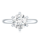 2 CT Moissanite Solitaire Engagement Ring in 6 Prongs D-VS1 - Rosec Jewels