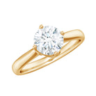Twisted Prong Set Solitaire Moissanite Engagement Ring with Certificate D-VS1 - Rosec Jewels