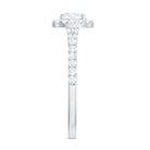 Cubic Zirconia Halo Engagement Ring with Certificate AAAA - Rosec Jewels