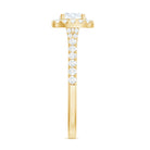 Cubic Zirconia Halo Engagement Ring with Certificate AAAA - Rosec Jewels