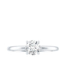 Certified 6 MM Moissanite Solitaire Promise Ring for Her D-VS1 - Rosec Jewels