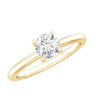 Certified 6 MM Moissanite Solitaire Promise Ring for Her D-VS1 - Rosec Jewels