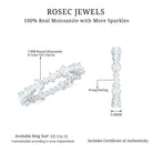 Round Certified Moissanite Eternity Ring in Prong Setting Moissanite - ( D-VS1 ) - Color and Clarity - Rosec Jewels