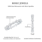 Round Certified Moissanite Stackable Eternity Ring For Women D-VS1 - Rosec Jewels