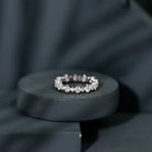 Round Certified Moissanite Stackable Eternity Ring For Women D-VS1 - Rosec Jewels