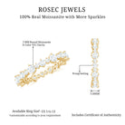 Round Certified Moissanite Eternity Ring in Prong Setting Moissanite - ( D-VS1 ) - Color and Clarity - Rosec Jewels