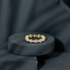 Round Certified Moissanite Stackable Eternity Ring For Women D-VS1 - Rosec Jewels