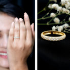 Classic Moissanite Eternity Wedding Band for Women D-VS1 - Rosec Jewels