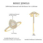 Diamond Pear Shaped Engagement Ring Natural - ( HI-SI ) - Rosec Jewels