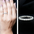 Brilliant Cut Moissanite Eternity Wedding Ring for Women D-VS1 - Rosec Jewels