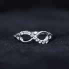 Certified Prong Set Diamond Infinity Promise Ring Natural - ( HI-SI ) - Rosec Jewels