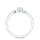 Certified Real Diamond Promise Ring with Bypass Shank Natural - ( HI-SI ) - Rosec Jewels