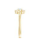 Certified Real Diamond Promise Ring with Bypass Shank Natural - ( HI-SI ) - Rosec Jewels