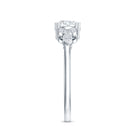 Certified Moissanite Solitaire Engagement Ring with Trio D-VS1 - Rosec Jewels