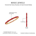 1 CT Baguette and Round Created Ruby Full Eternity Ring AAAA - Rosec Jewels