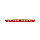1 CT Baguette and Round Created Ruby Full Eternity Ring AAAA - Rosec Jewels