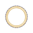 1.25 CT Elegant Created Blue Sapphire and Diamond Wedding Band Ring AAAA - Rosec Jewels