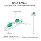 Natural Pear Emerald and Diamond Infinity Promise Ring AAA - Rosec Jewels