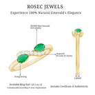 Natural Pear Emerald and Diamond Infinity Promise Ring AAA - Rosec Jewels