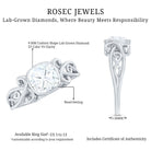 Rosec Jewels-1 Carat Lab Grown Diamond Cushion Engagement Ring