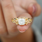 Rosec Jewels-1 Carat Lab Grown Diamond Cushion Engagement Ring