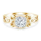 1 Carat Lab Grown Diamond Cushion Engagement Ring Lab - ( EF-VS ) - Rosec Jewels