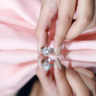 Princess Cut Lab Grown Diamond Bridal Ring Set Lab - ( EF-VS ) - Rosec Jewels