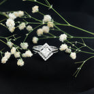 Princess Cut Lab Grown Diamond Bridal Ring Set Lab - ( EF-VS ) - Rosec Jewels