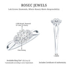 Halo Style Lab Grown Diamond Nature Engagement Ring Lab - ( EF-VS ) - Rosec Jewels
