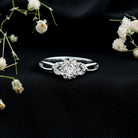Halo Style Lab Grown Diamond Nature Engagement Ring Lab - ( EF-VS ) - Rosec Jewels