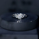 Halo Style Lab Grown Diamond Nature Engagement Ring Lab - ( EF-VS ) - Rosec Jewels