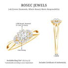 Halo Style Lab Grown Diamond Nature Engagement Ring Lab - ( EF-VS ) - Rosec Jewels