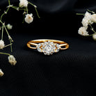 Halo Style Lab Grown Diamond Nature Engagement Ring Lab - ( EF-VS ) - Rosec Jewels