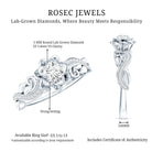 Rosec Jewels-Lab Grown Diamond Flower Engagement Ring for Her
