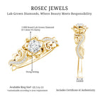 Rosec Jewels-Lab Grown Diamond Flower Engagement Ring for Her