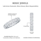 Full Eternity Lab Grown Diamond Wedding Ring For Her Lab - ( EF-VS ) - Rosec Jewels