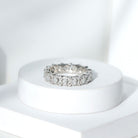 Full Eternity Lab Grown Diamond Wedding Ring For Her Lab - ( EF-VS ) - Rosec Jewels