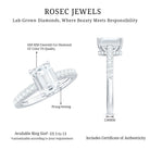 Rosec Jewels-Diamond Emerald Cut Engagement Ring With Hidden Halo