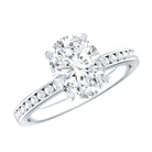 Certified 7X9 MM Lab Grown Diamond Oval Engagement Ring Lab - ( EF-VS ) - Rosec Jewels