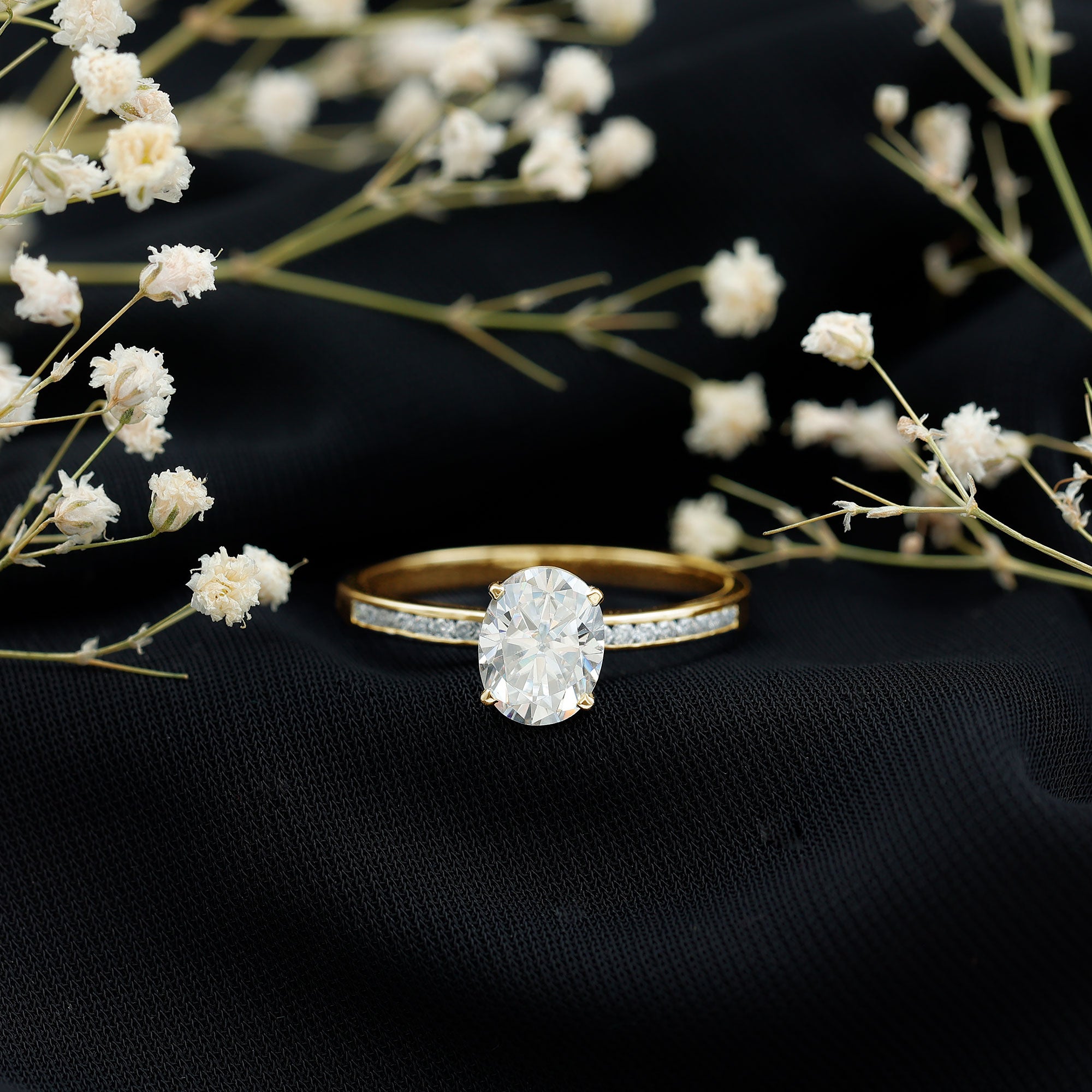 Rosec Jewels-Certified 7X9 MM Lab Grown Diamond Oval Engagement Ring