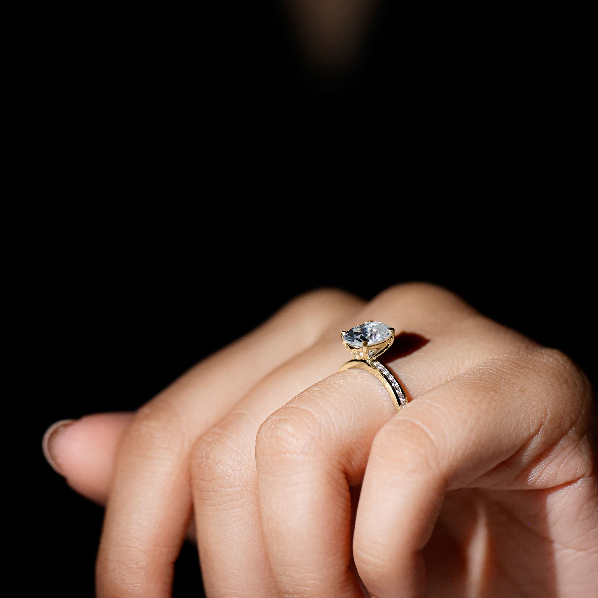 Rosec Jewels-Certified 7X9 MM Lab Grown Diamond Oval Engagement Ring