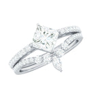 Rosec Jewels-Lab Created Diamond Princess Cut Engagement Ring With Enhancer