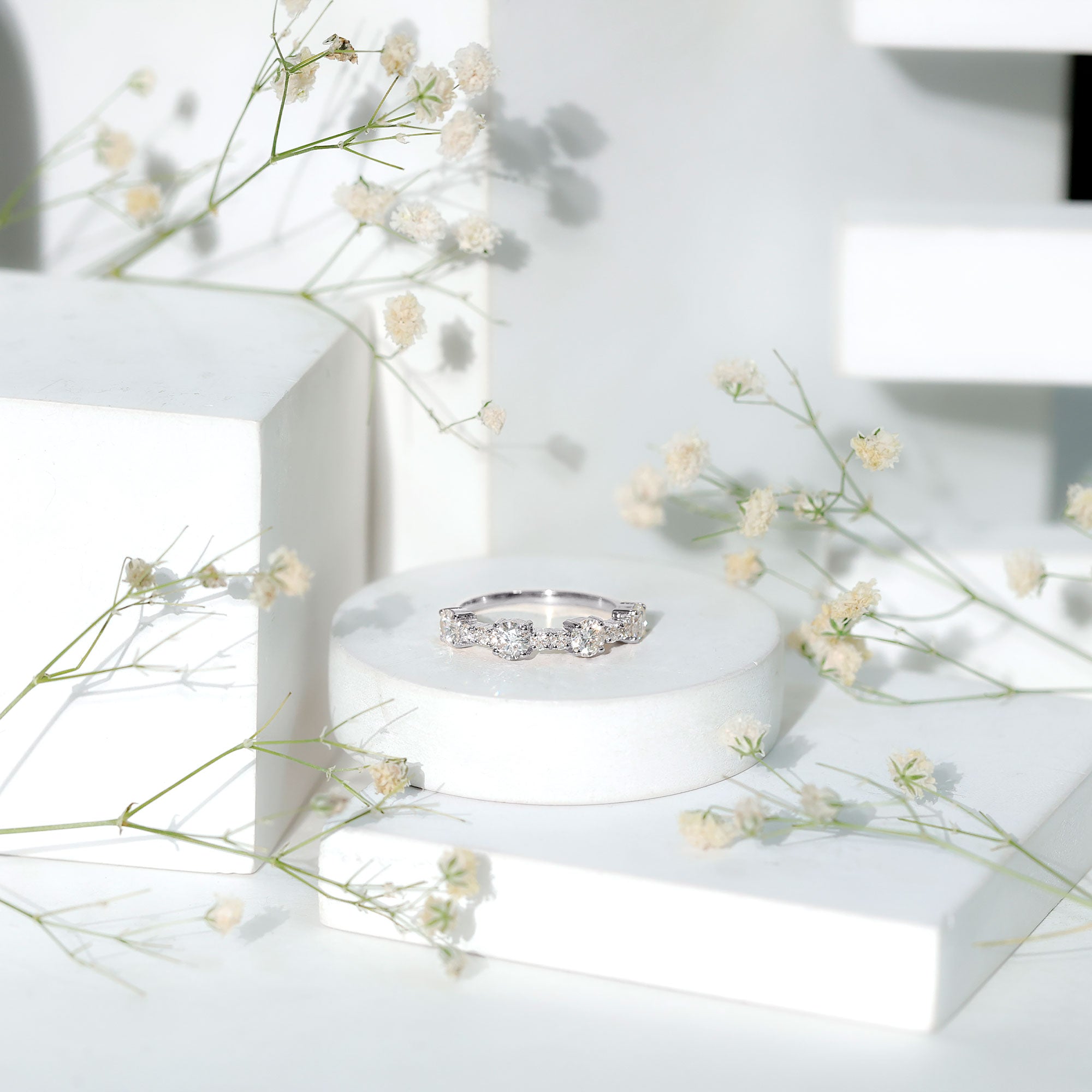 Rosec Jewels-Lab Grown Diamond Stackable Eternity Ring For Women