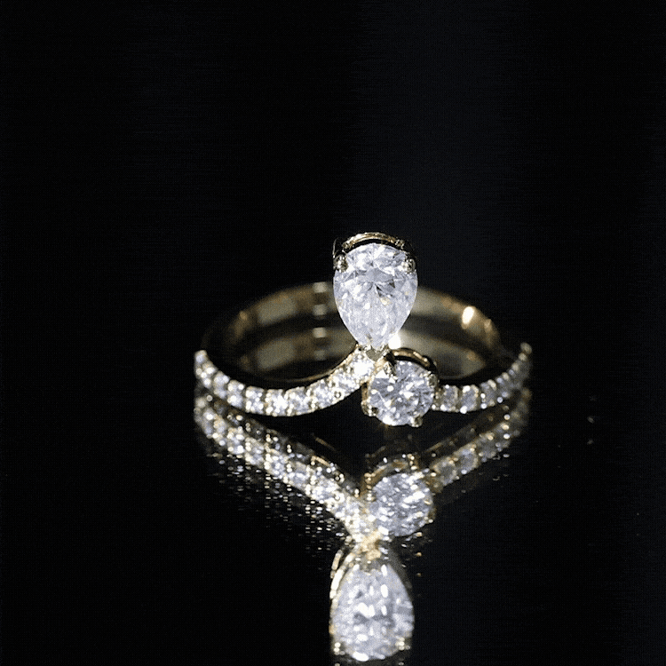 Designer Lab Grown Diamond Engagement Ring Lab - ( EF-VS ) - Rosec Jewels