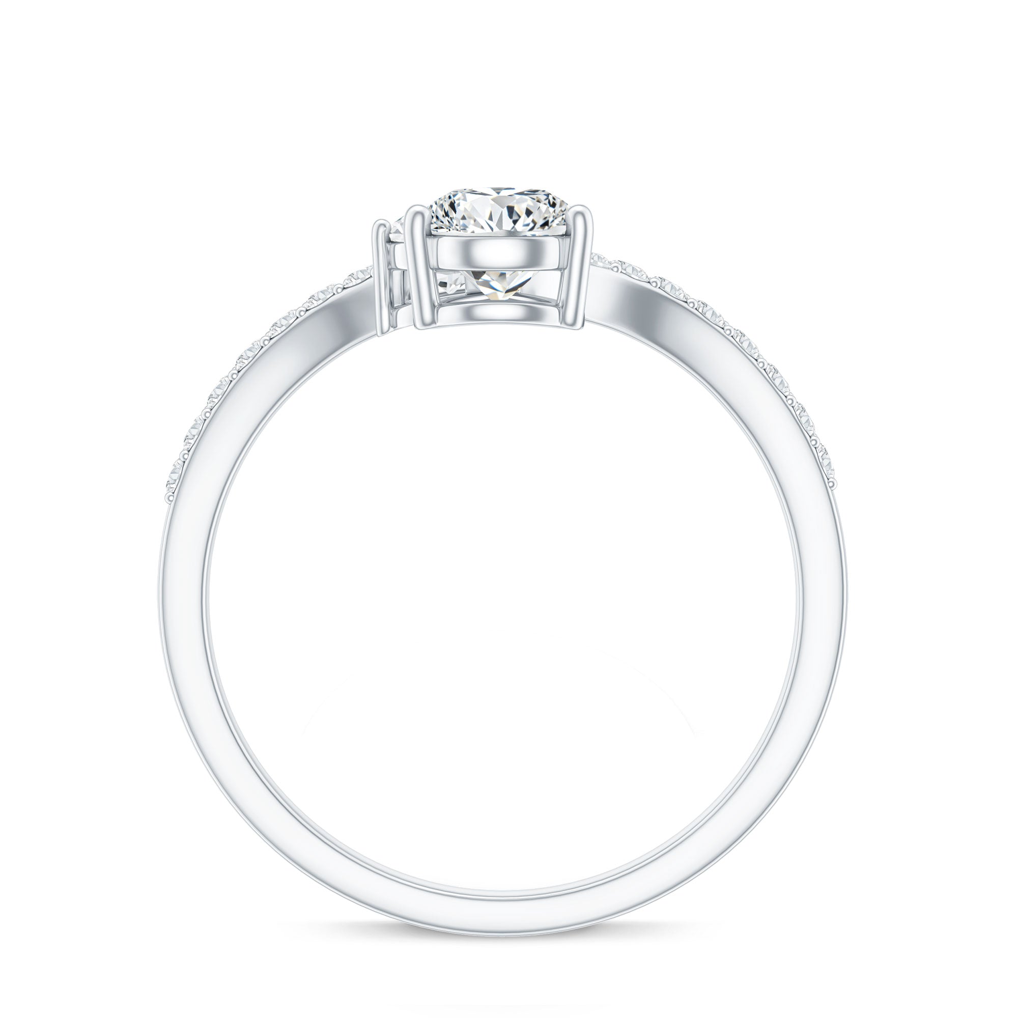 Designer Lab Grown Diamond Engagement Ring Lab - ( EF-VS ) - Rosec Jewels