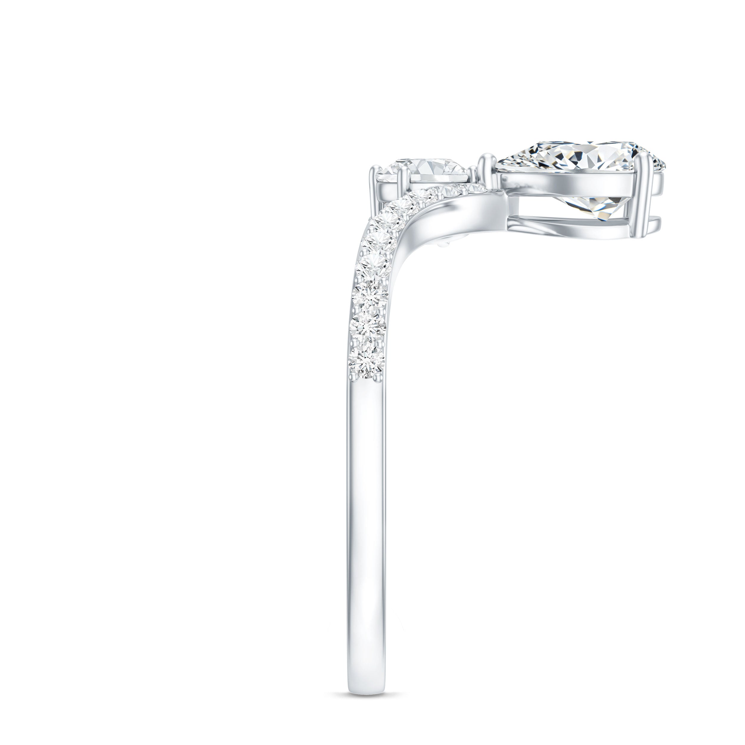 Designer Lab Grown Diamond Engagement Ring Lab - ( EF-VS ) - Rosec Jewels