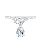 Designer Lab Grown Diamond Engagement Ring Lab - ( EF-VS ) - Rosec Jewels